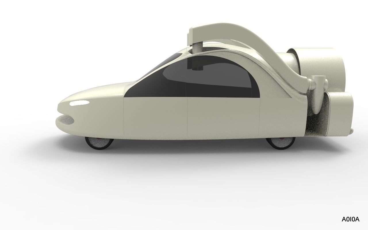 Terrafugia TF-X Flying Car Free 3D model_15
