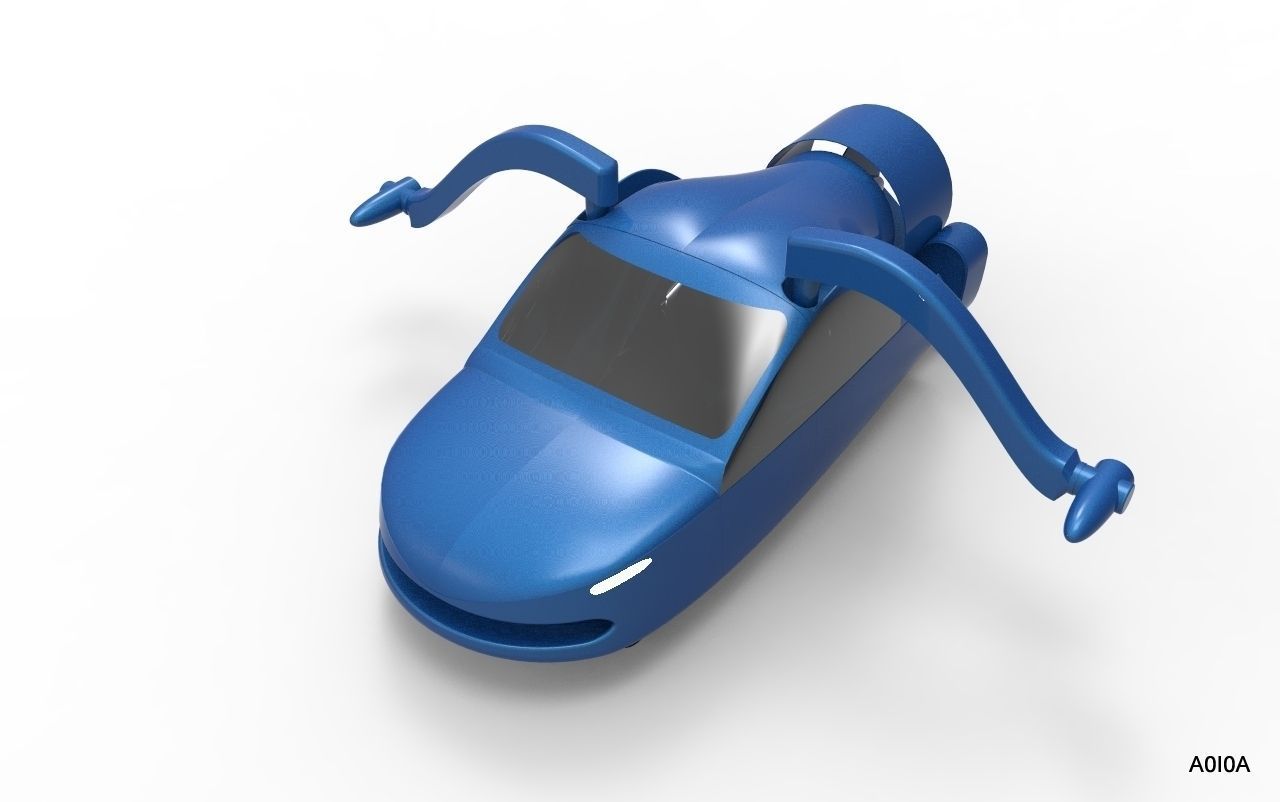 Terrafugia TF-X Flying Car Free 3D model_12