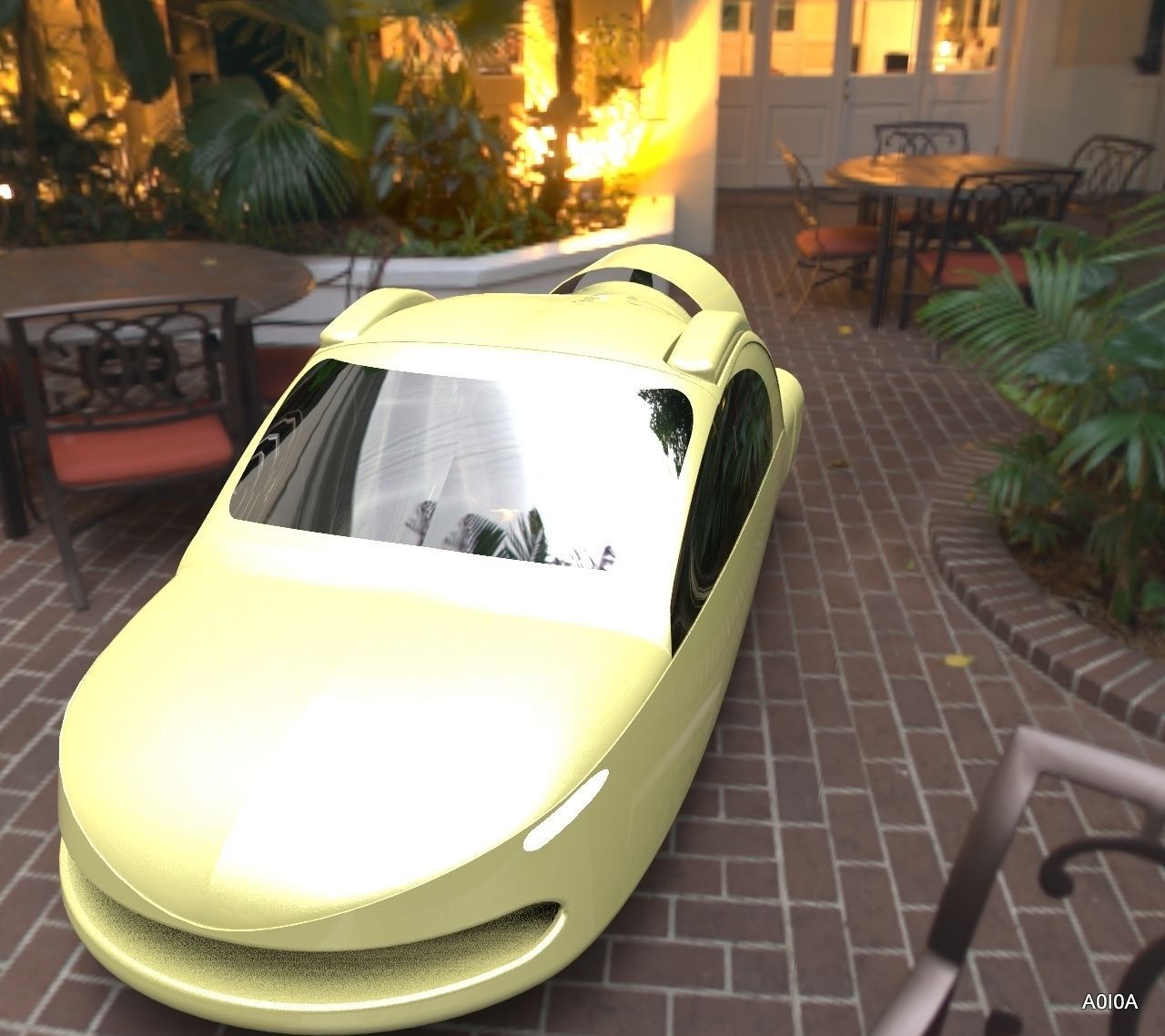 Terrafugia TF-X Flying Car Free 3D model_4