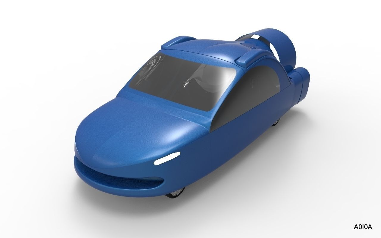 Terrafugia TF-X Flying Car Free 3D model_14