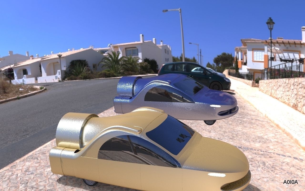 Terrafugia TF-X Flying Car Free 3D model_2