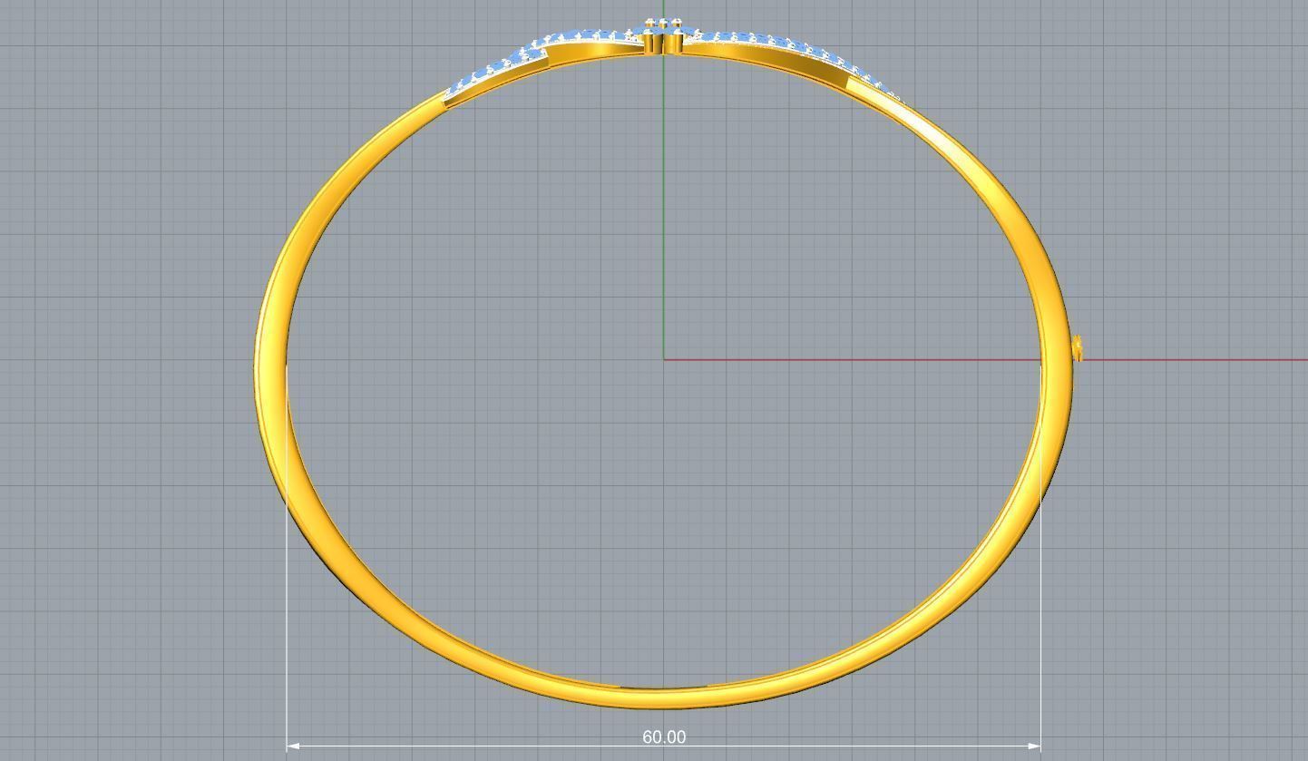 Petite Cluster Bracelet 3D print model_6