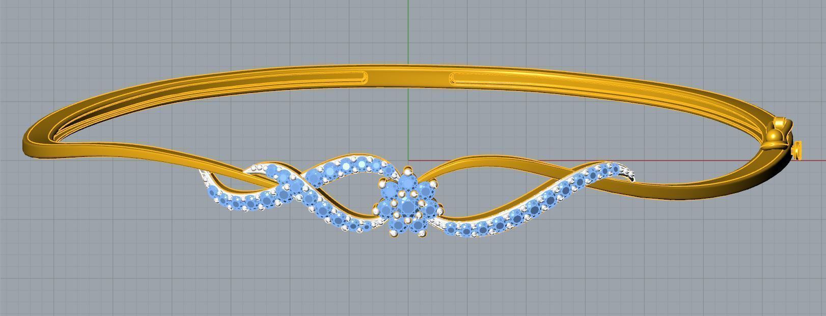 Petite Cluster Bracelet 3D print model_8