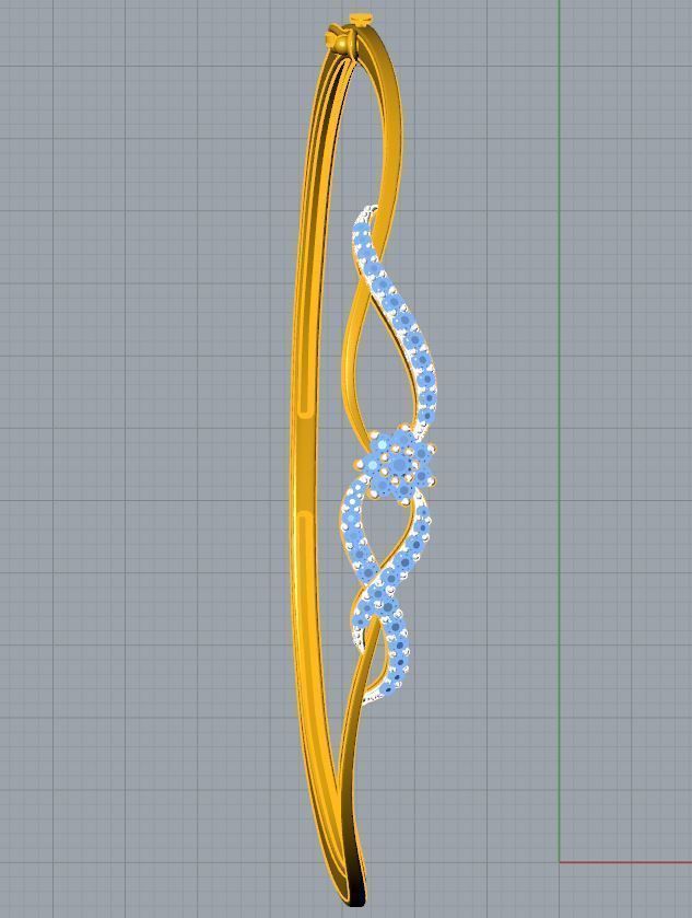 Petite Cluster Bracelet 3D print model_10