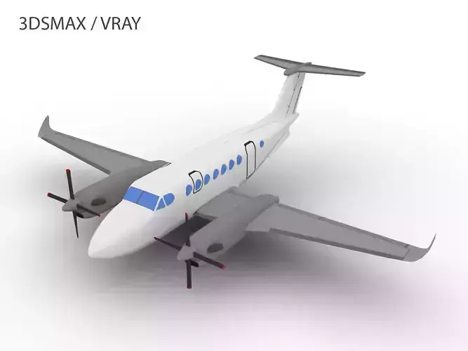 KING AIR 350 Low-poly 3D model