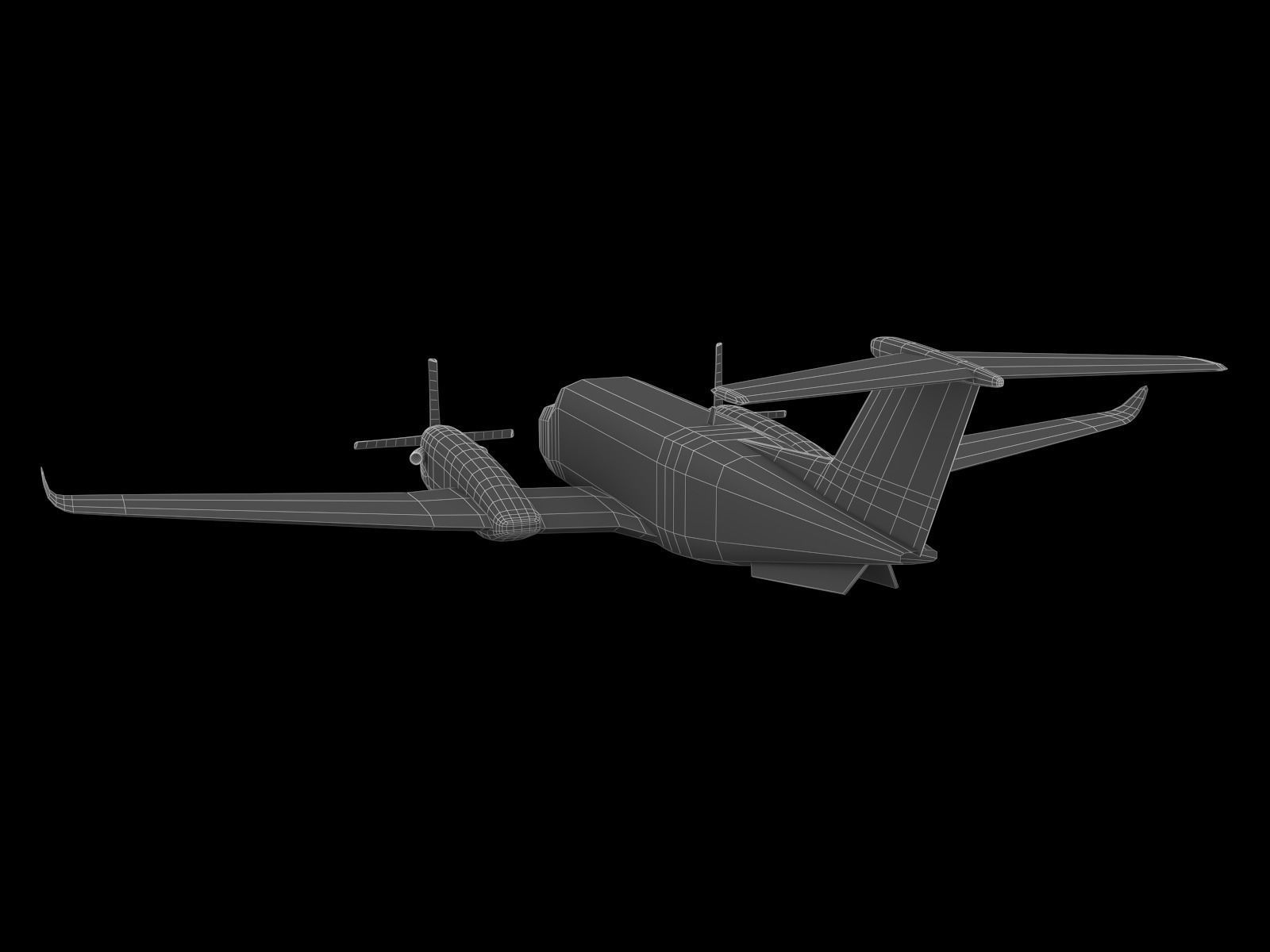 KING AIR 350 Low-poly 3D model_16