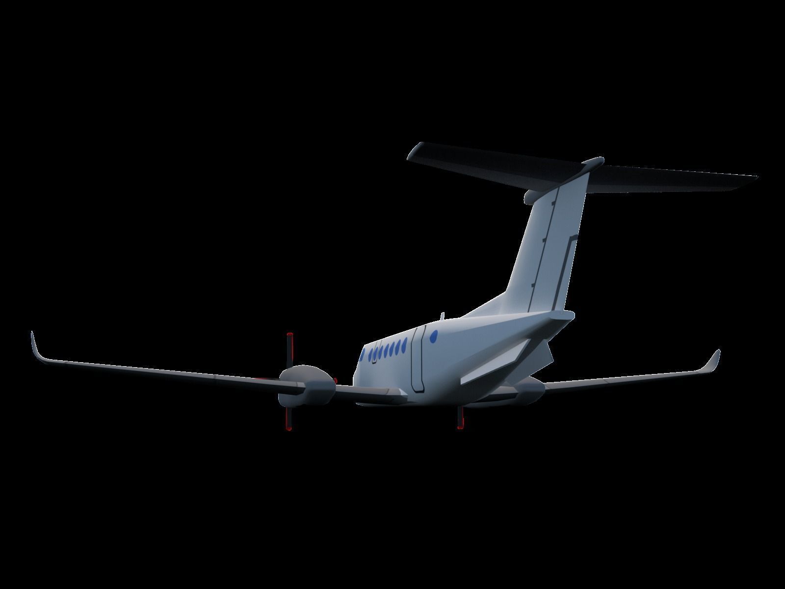 KING AIR 350 Low-poly 3D model_15