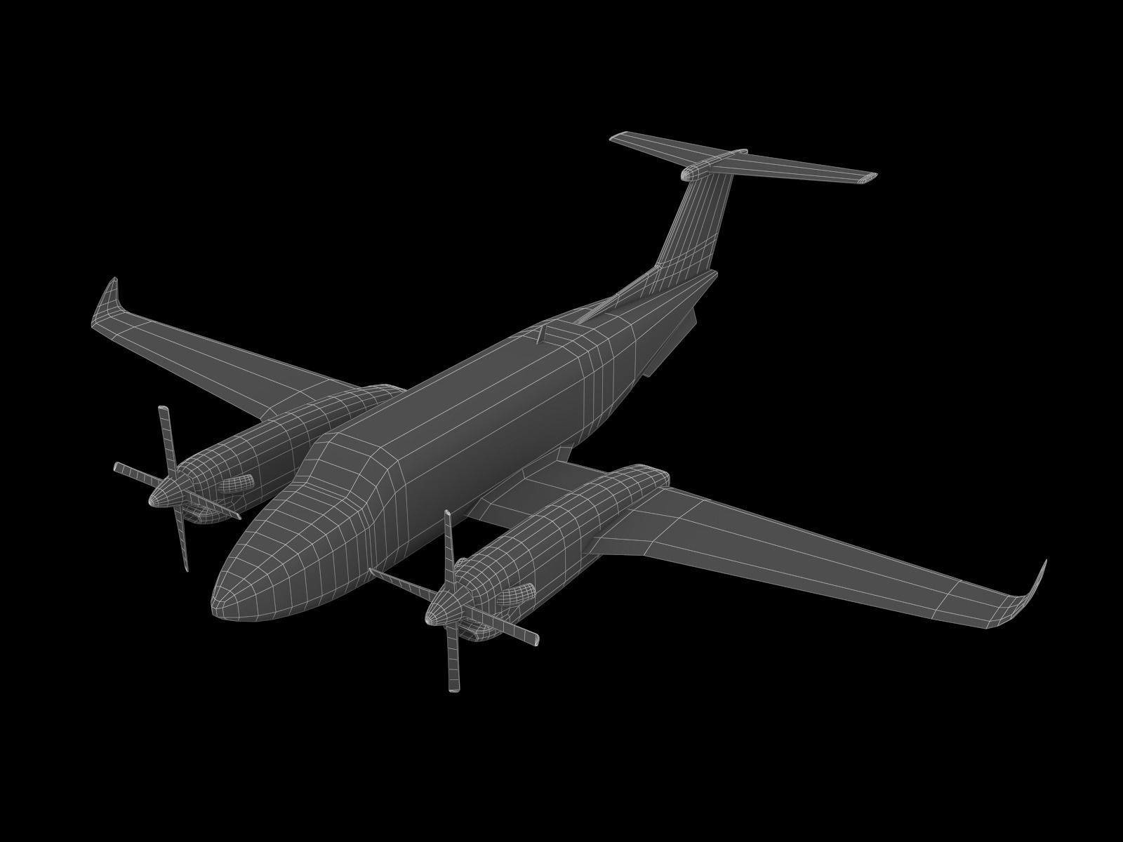 KING AIR 350 Low-poly 3D model_17