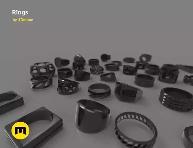 Geometric rings  3D print model