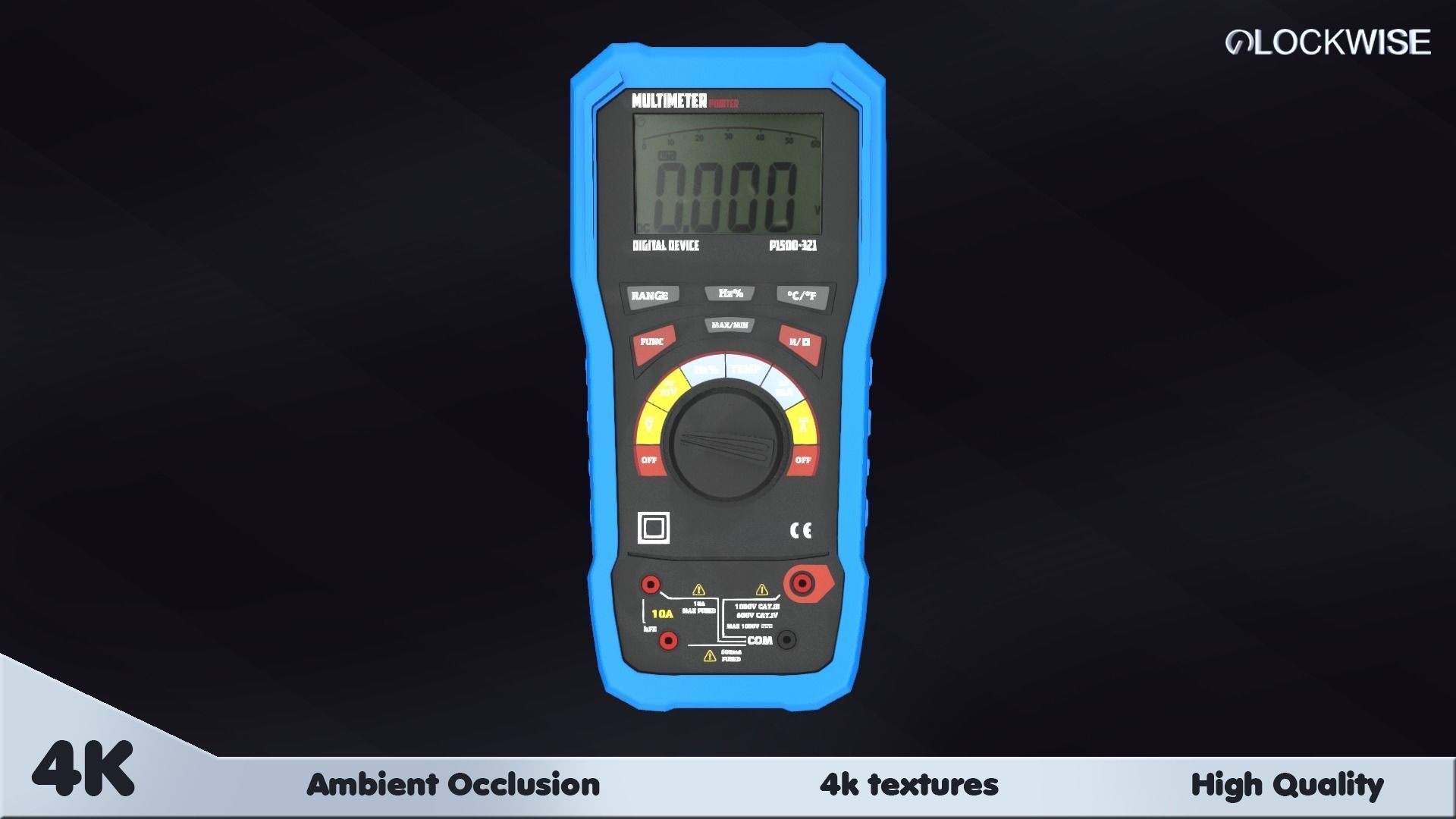 Multimeter digital Low-poly 3D model_1
