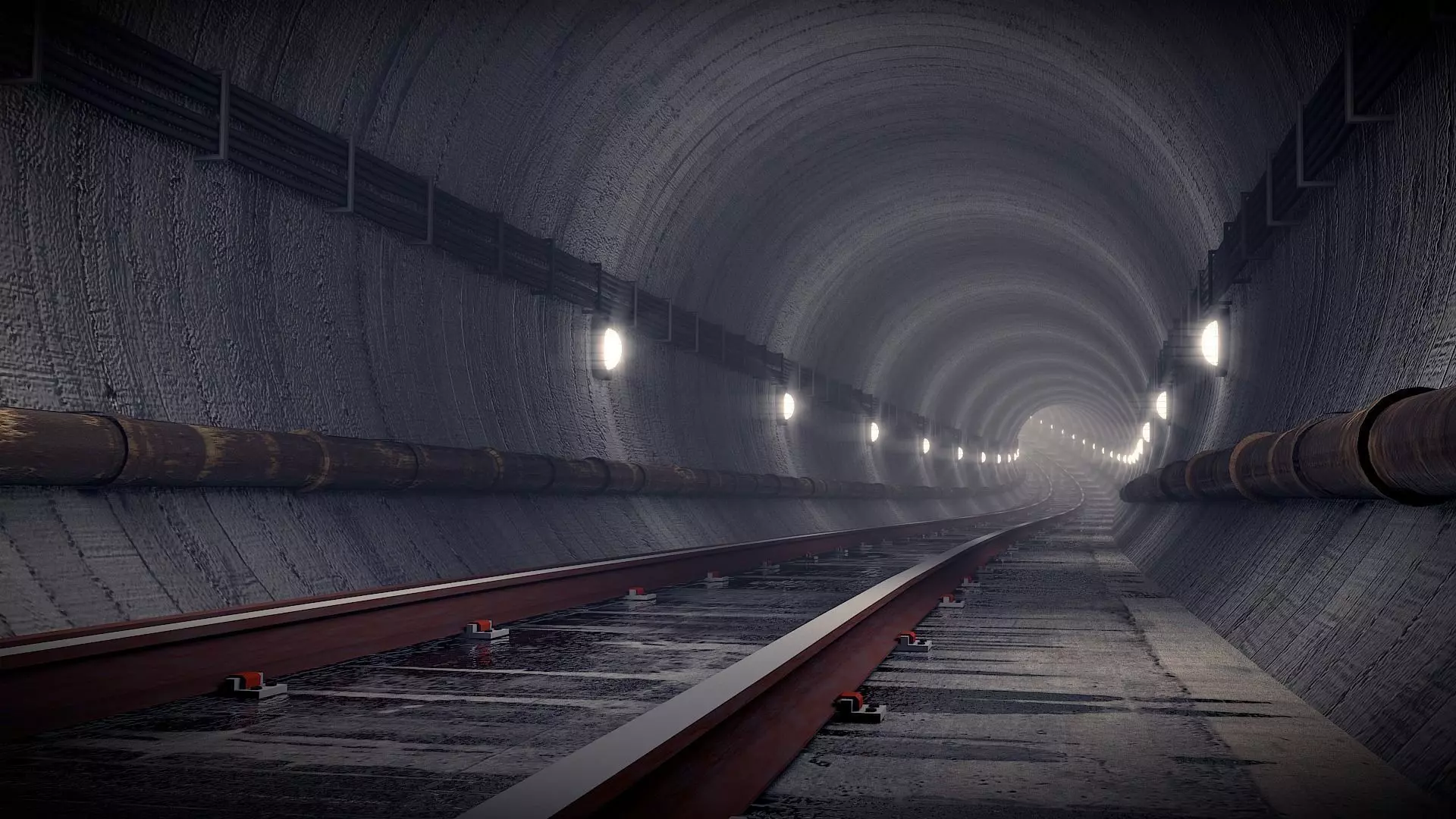 Dark subway  Free 3D model_0