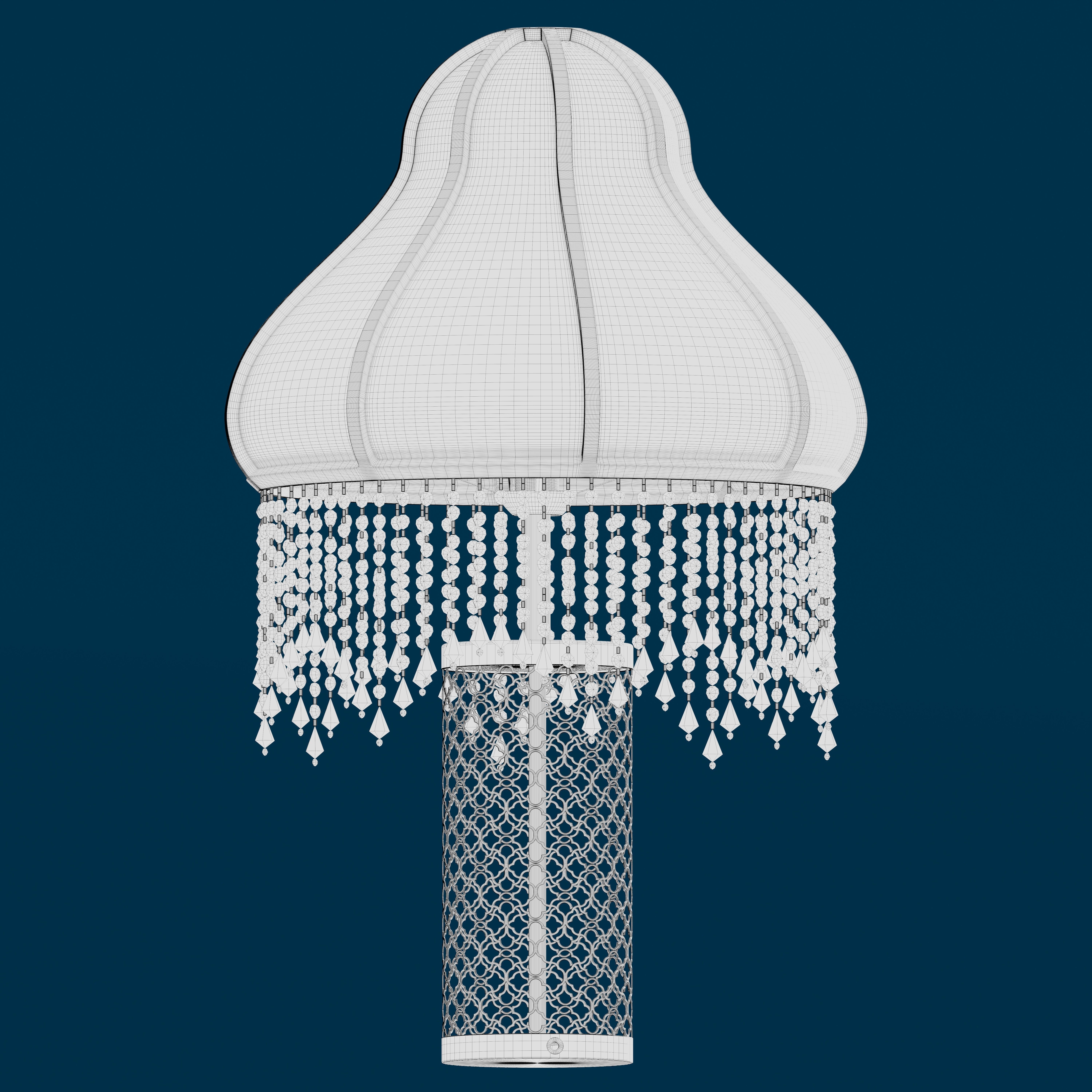 Moroccan Dotted Table Lamp 3D model_5