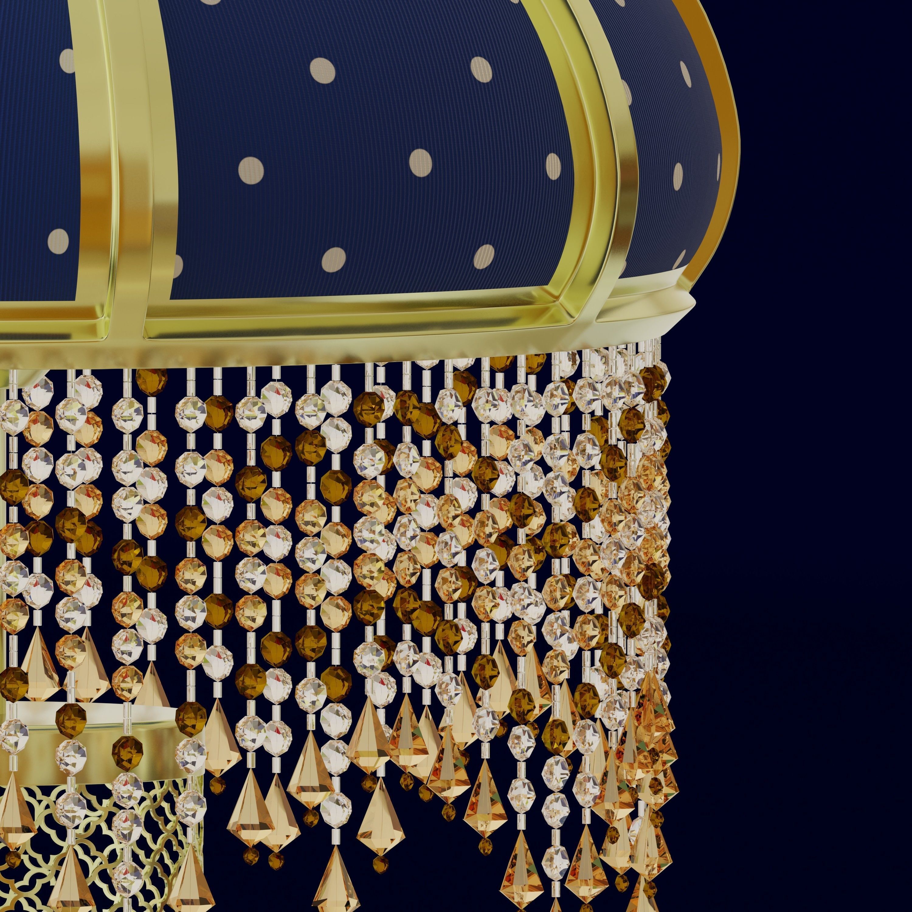 Moroccan Dotted Table Lamp 3D model_2