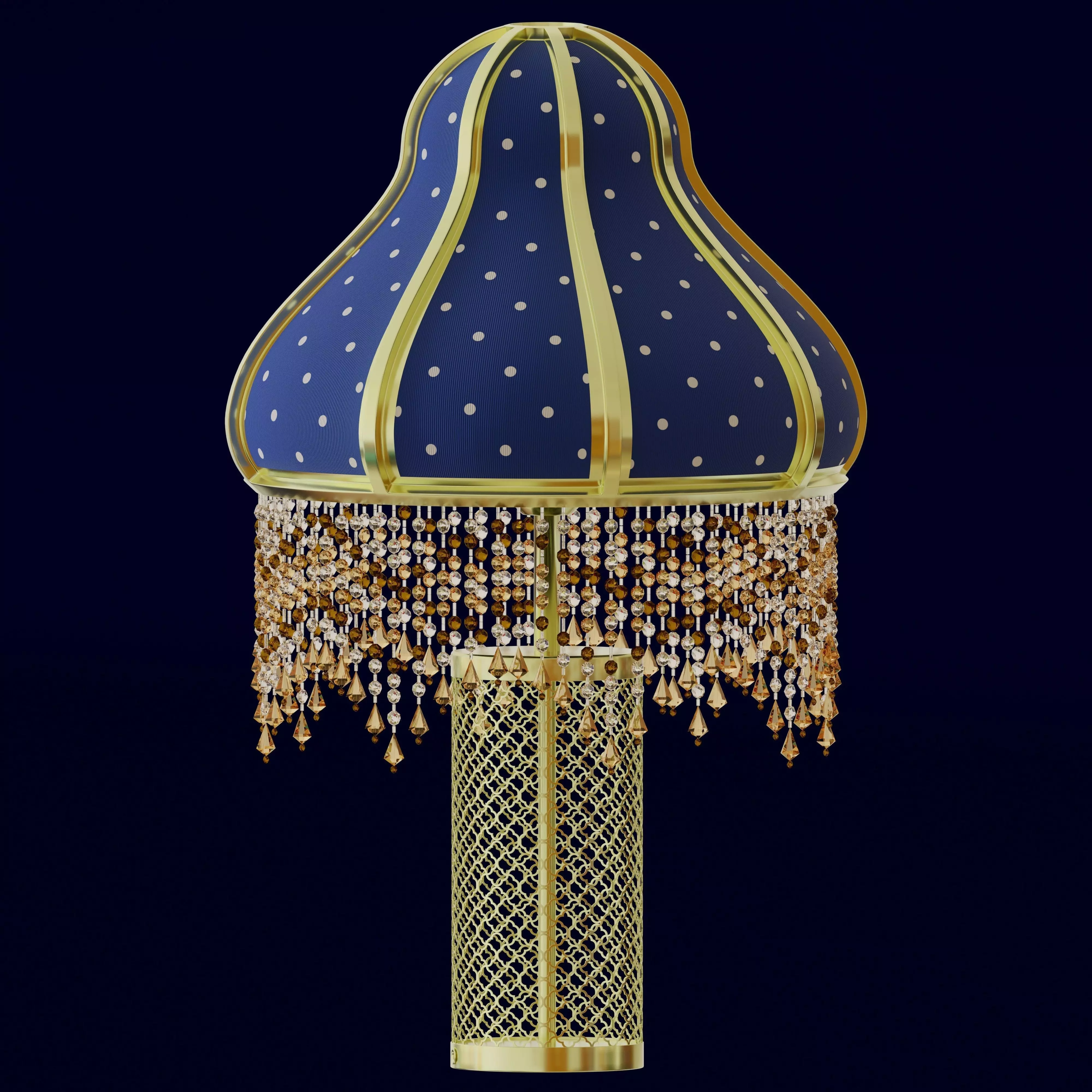 Moroccan Dotted Table Lamp 3D model_0