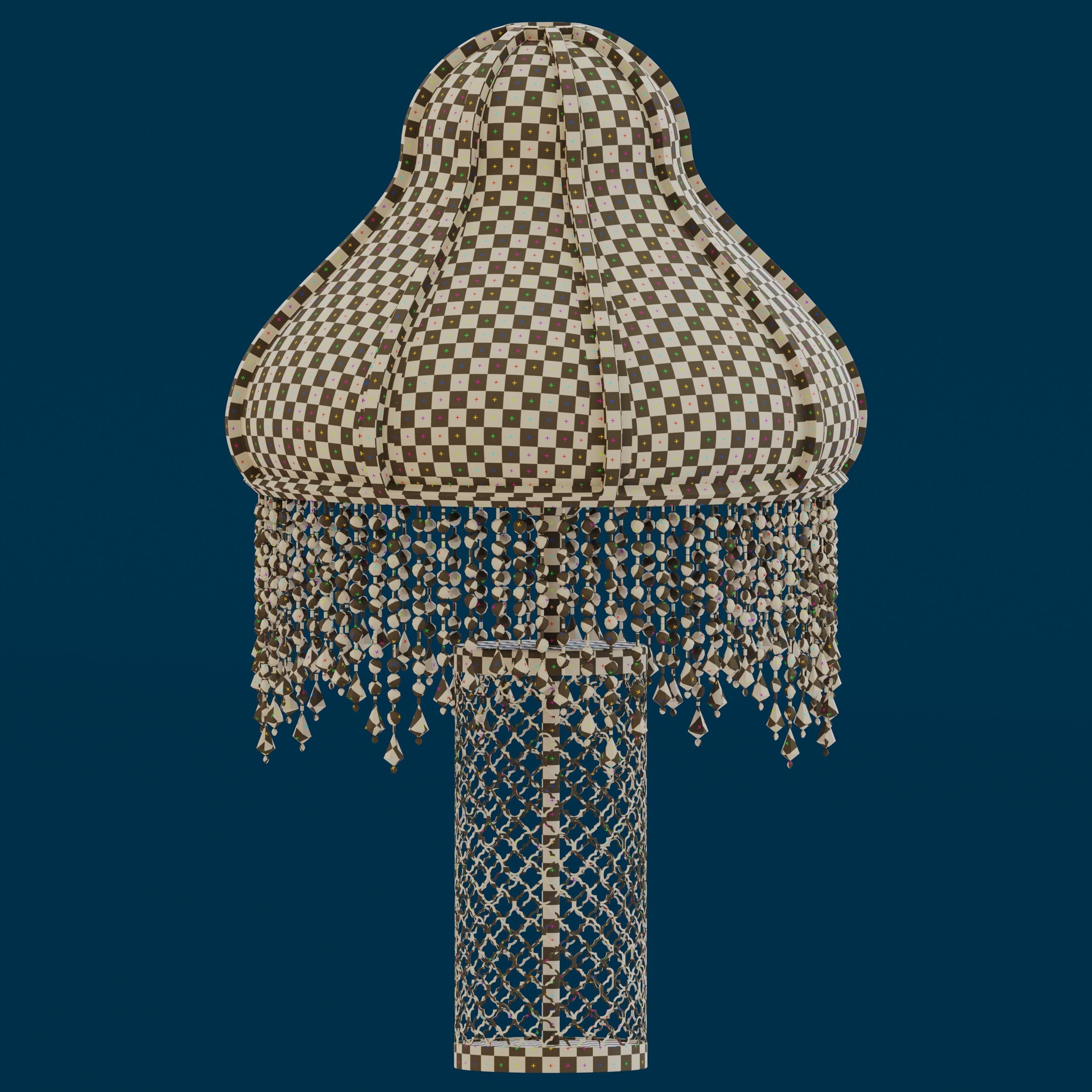 Moroccan Dotted Table Lamp 3D model_10