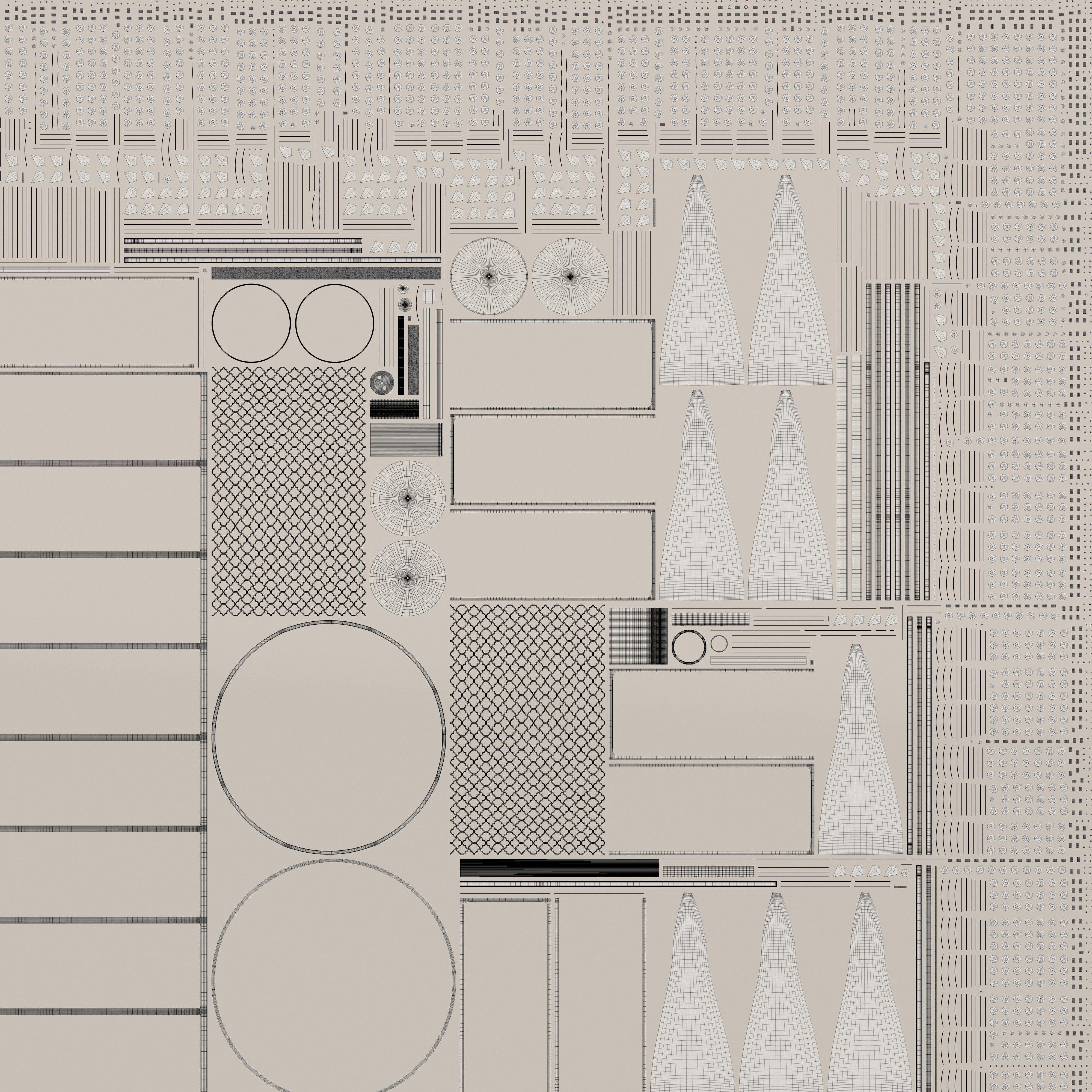 Moroccan Dotted Table Lamp 3D model_11