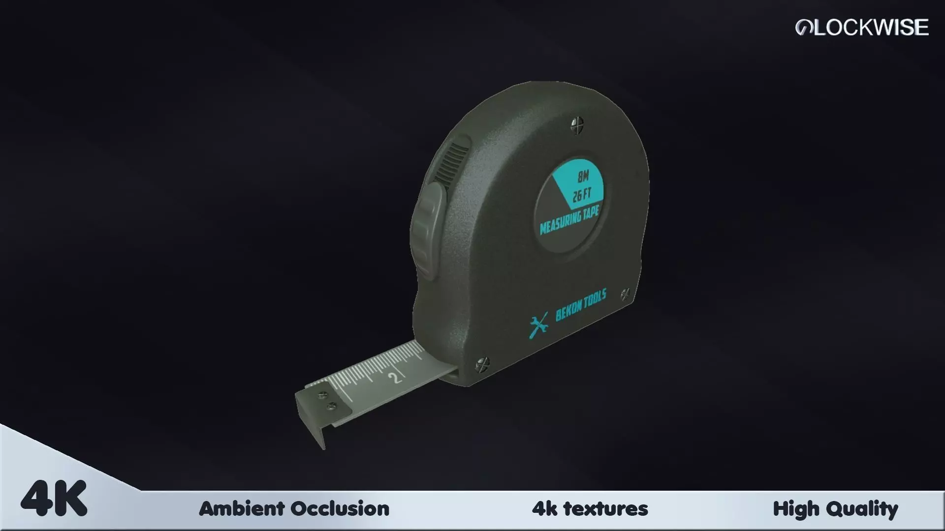 Measuring tape Low-poly 3D model_0