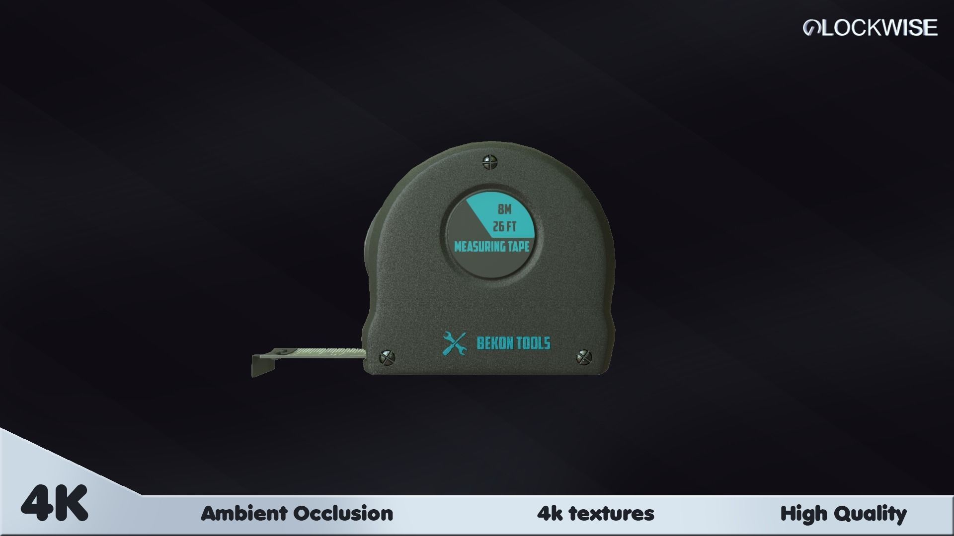 Measuring tape Low-poly 3D model_1