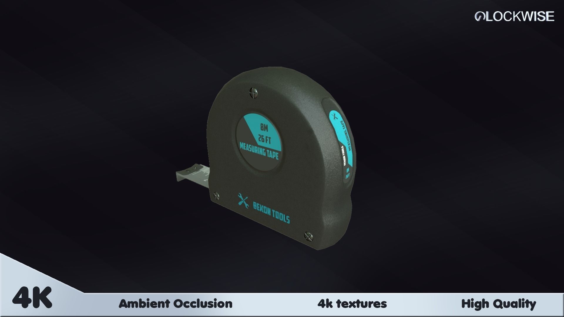 Measuring tape Low-poly 3D model_2