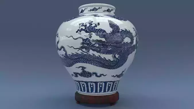 Ming vase 3D model Ming vase 3D model