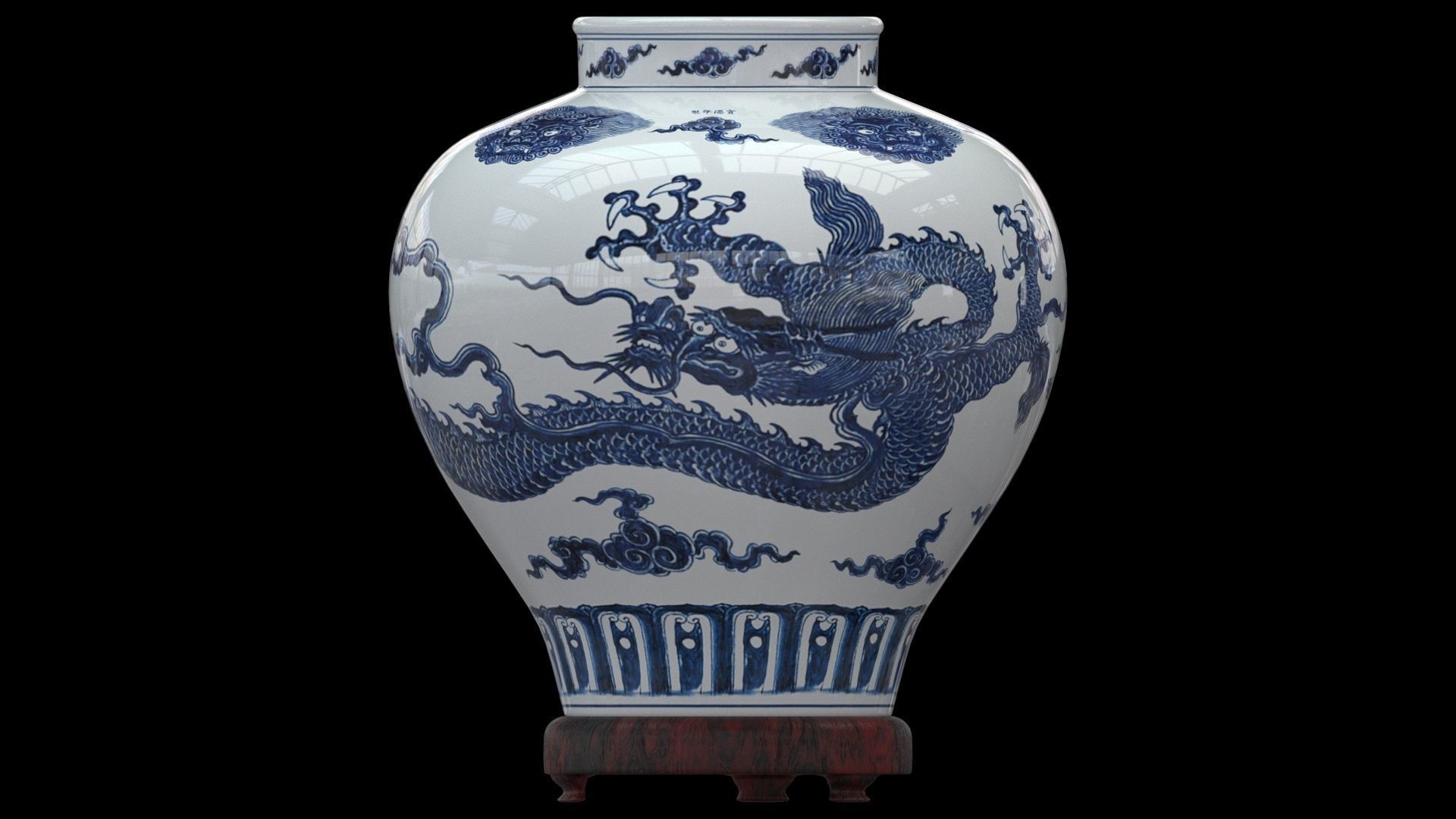 Ming vase 3D model_1