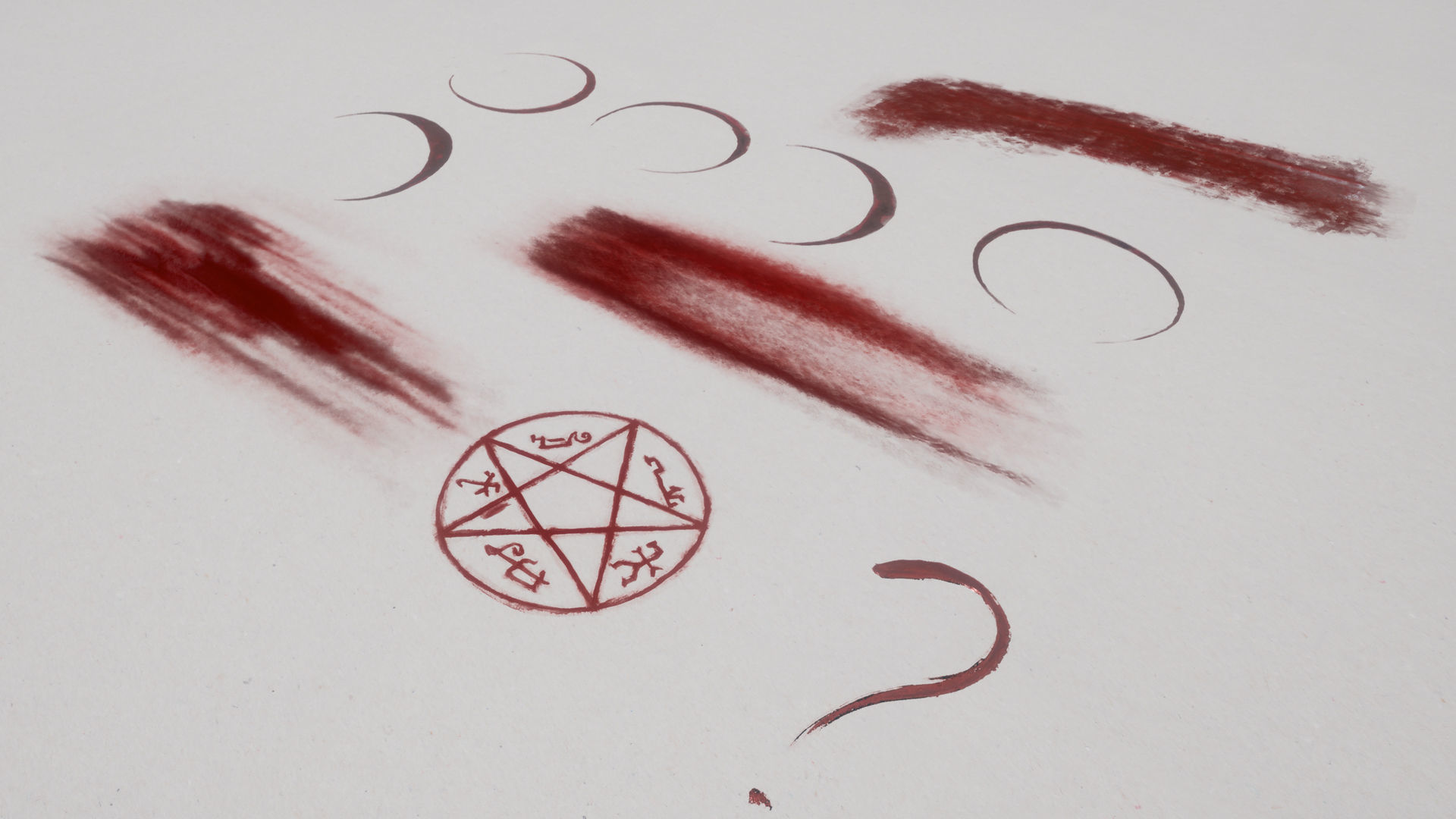 Blood-Miscellaneous group of bloody hand prints Texture_12