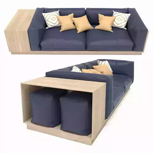 MINIMALISTIC MODERN SOFA 3D model
