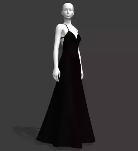 Woman low cut back dress