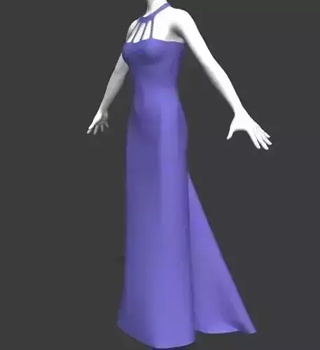 Woman lavender gown