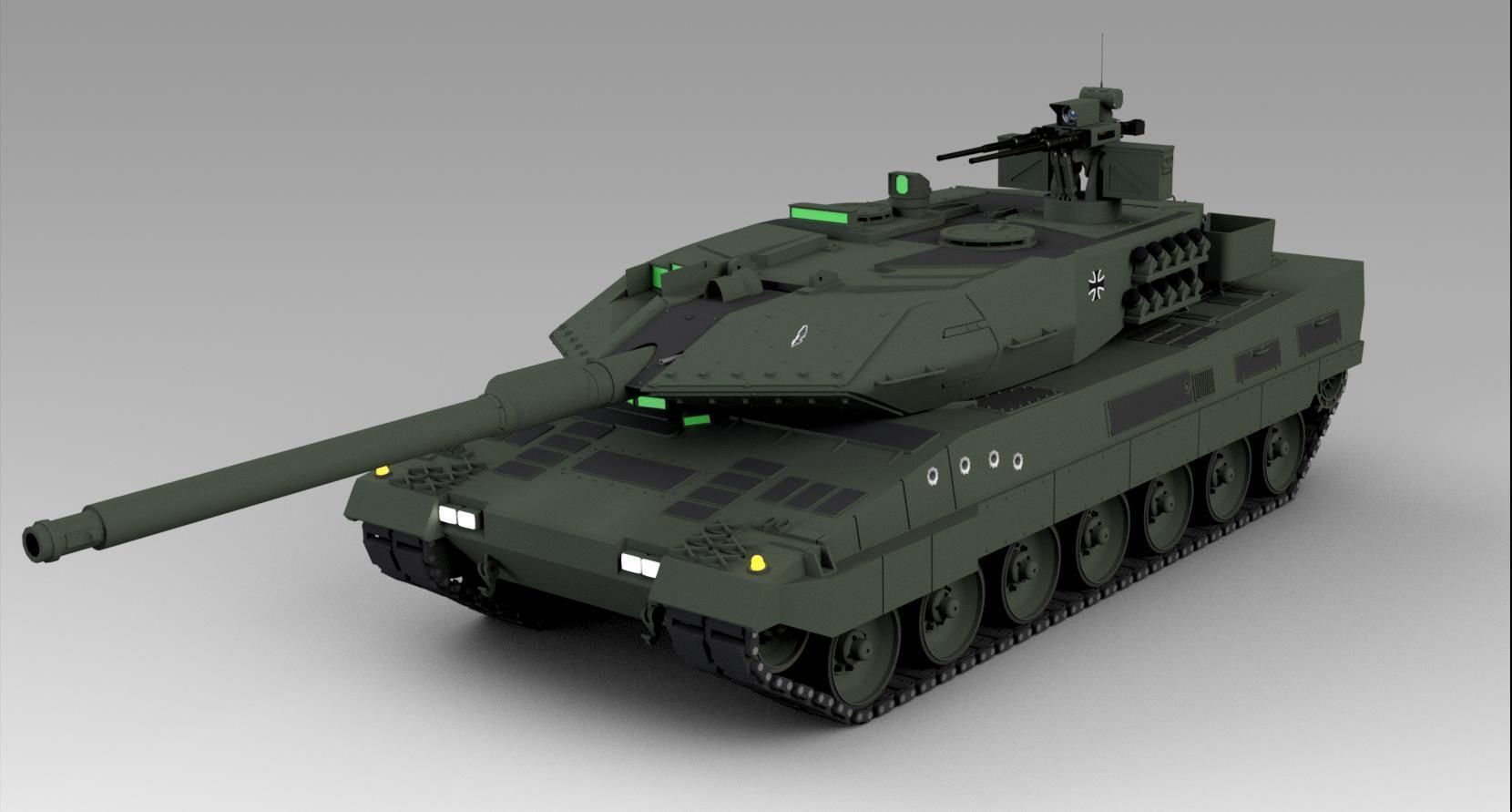 Leopard 2A6 3D model_1