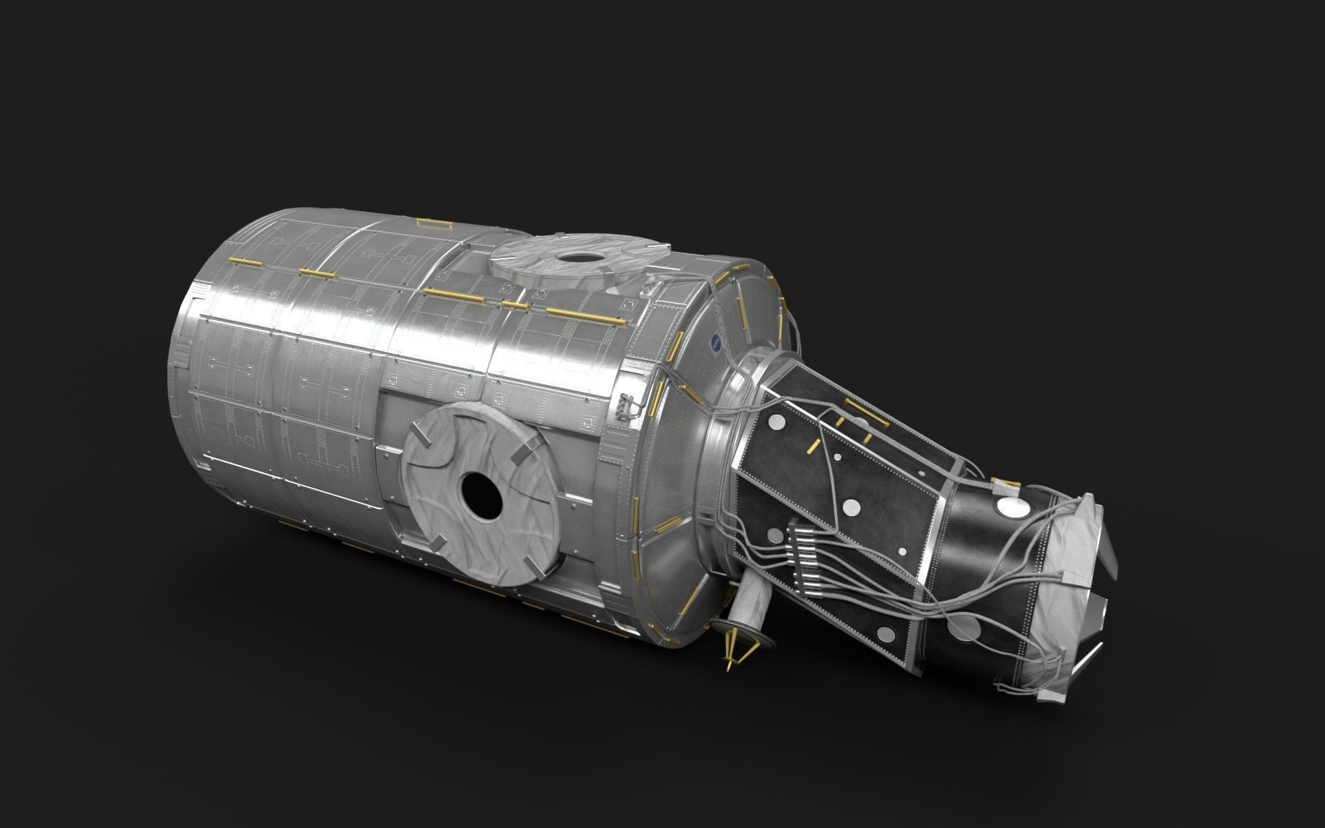 Node Two Harmony module on International Space Station 3D model_11