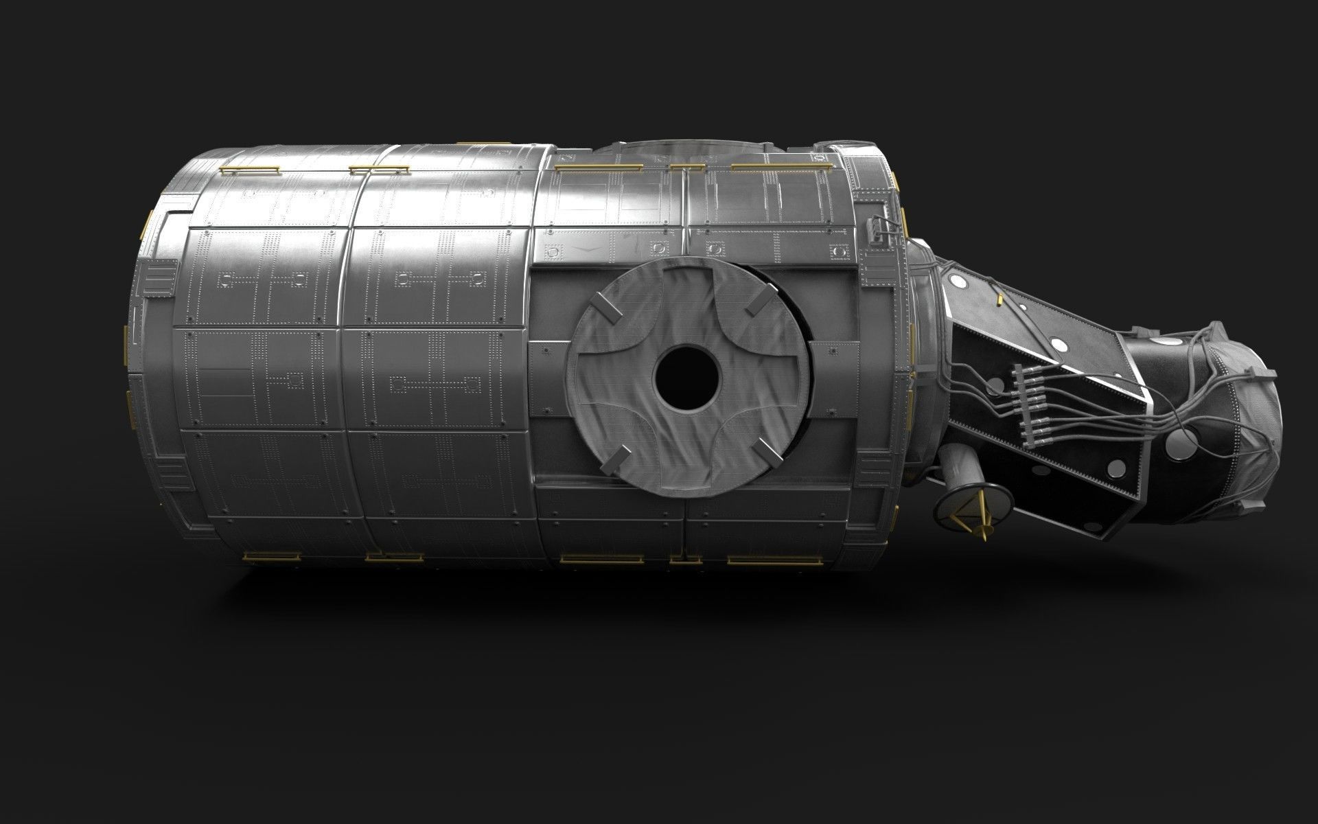 Node Two Harmony module on International Space Station 3D model_19