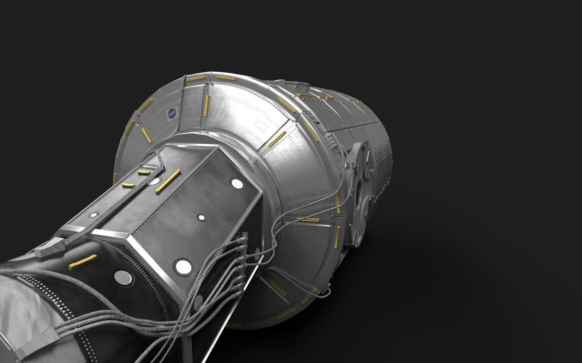 Node Two Harmony module on International Space Station 3D model_25