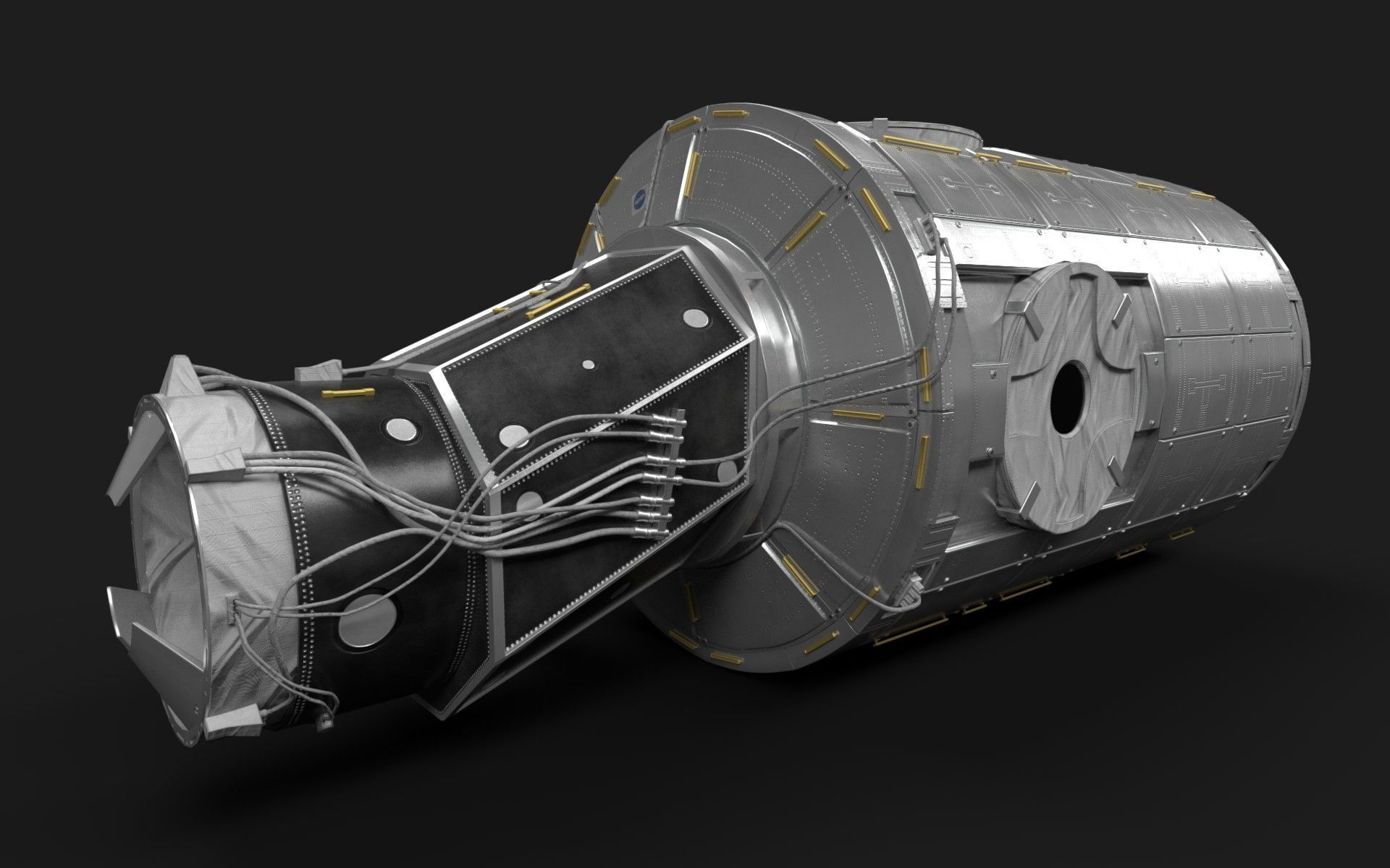 Node Two Harmony module on International Space Station 3D model_14