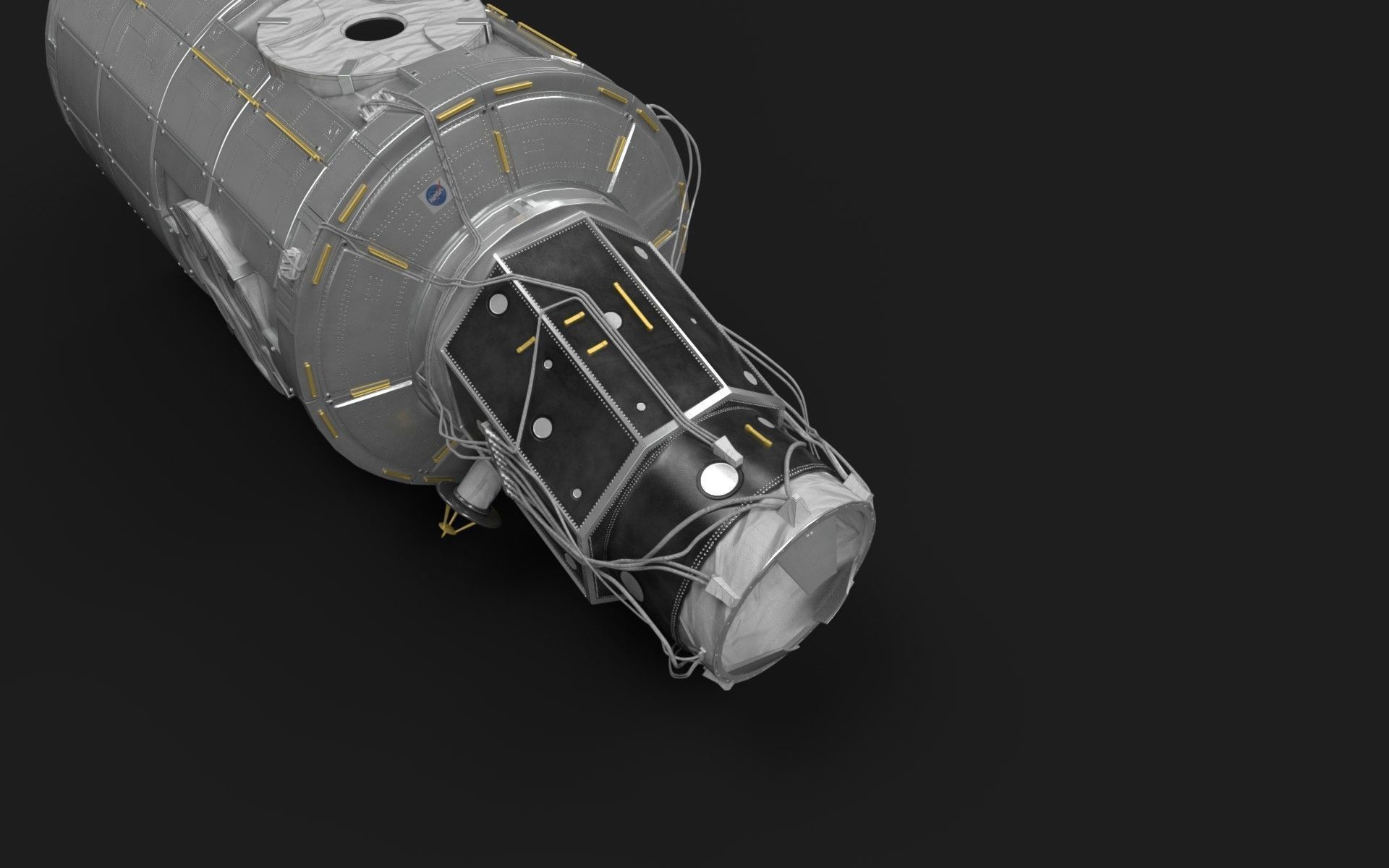 Node Two Harmony module on International Space Station 3D model_15