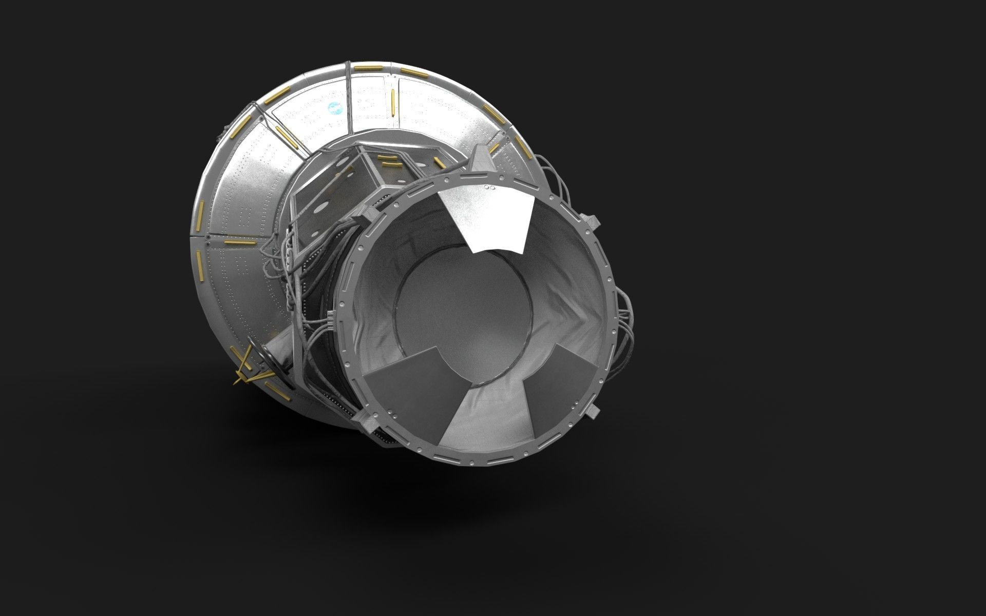 Node Two Harmony module on International Space Station 3D model_26