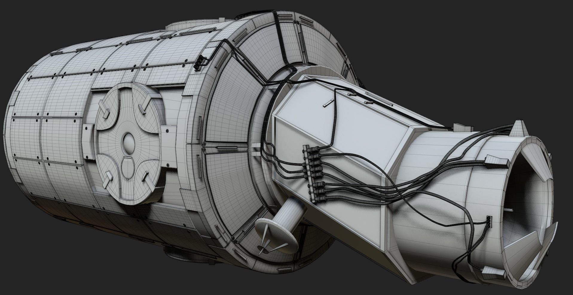 Node Two Harmony module on International Space Station 3D model_4