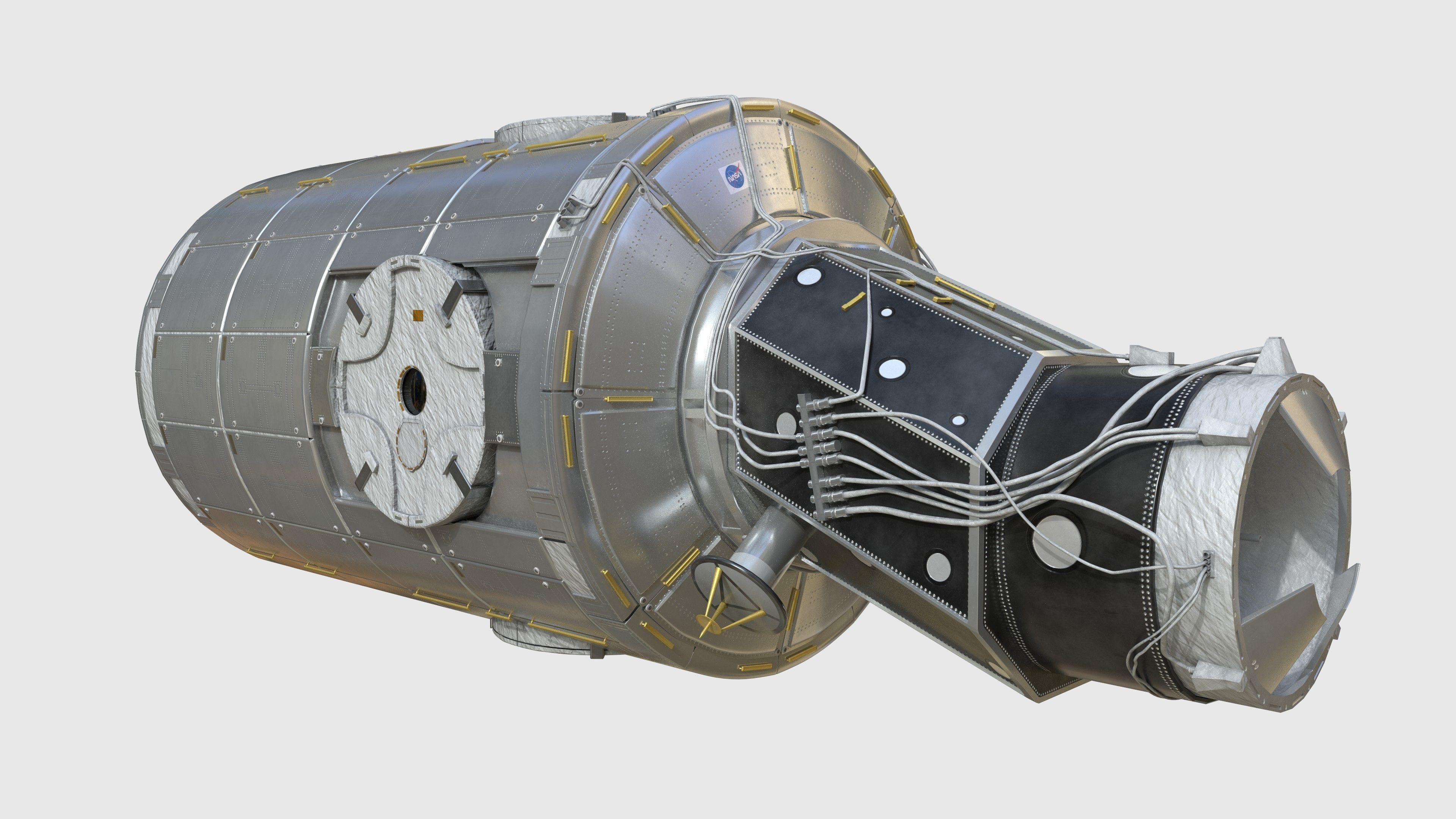 Node Two Harmony module on International Space Station 3D model_1