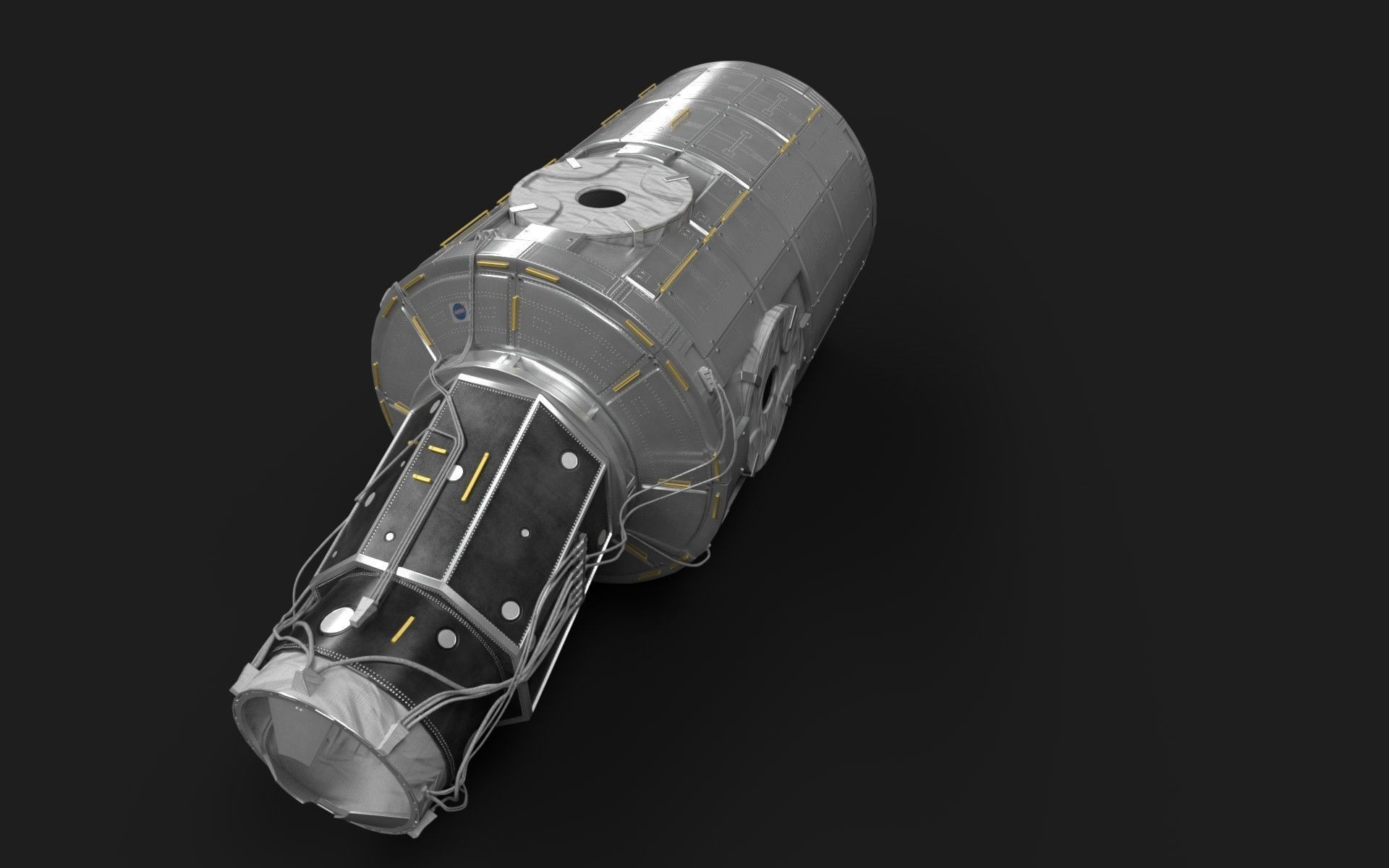 Node Two Harmony module on International Space Station 3D model_24
