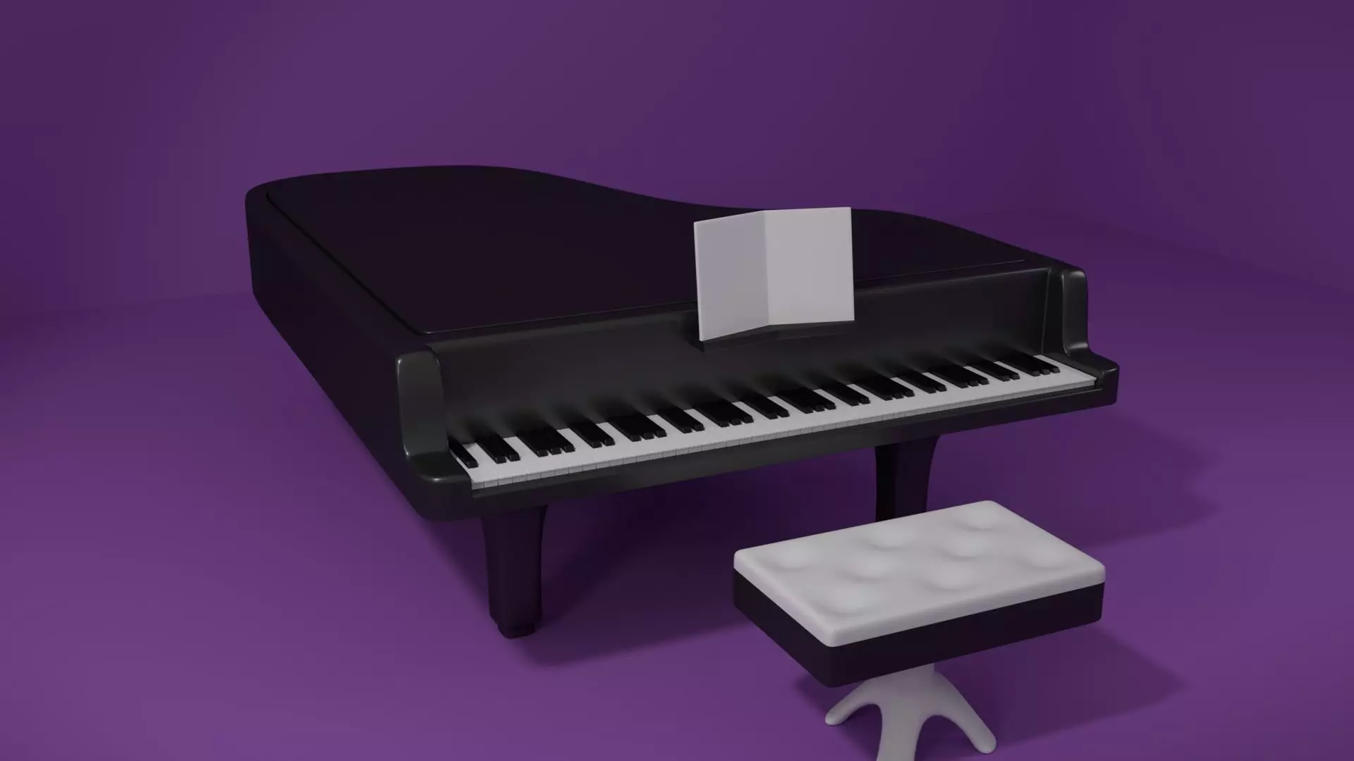 Piano Low-poly 3D model