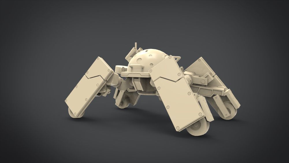 Logicoma futuristic robot Low-poly 3D model_34