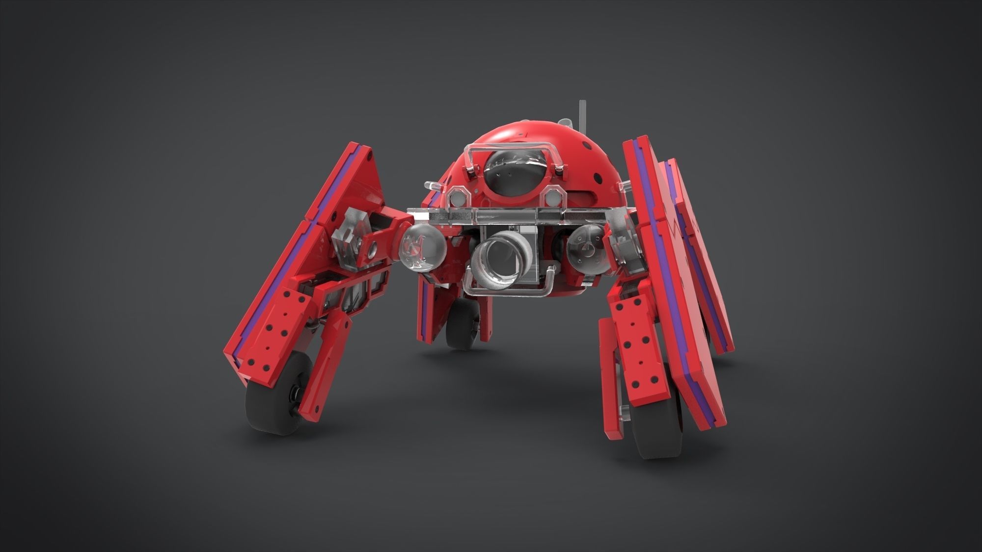 Logicoma futuristic robot Low-poly 3D model_1