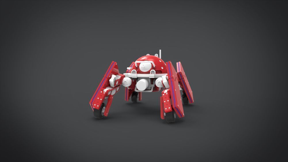 Logicoma futuristic robot Low-poly 3D model_7