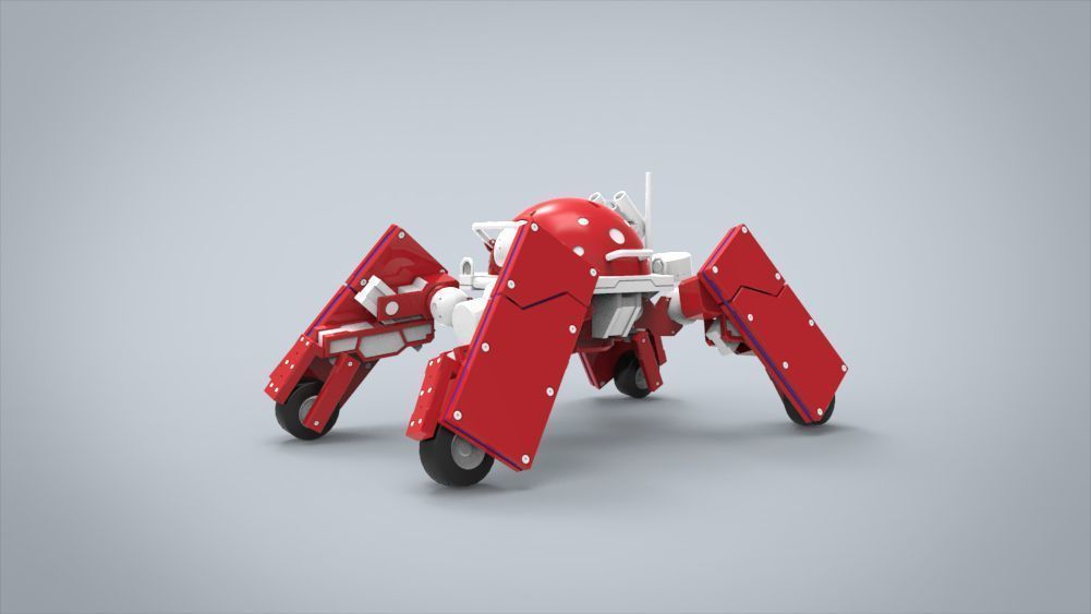 Logicoma futuristic robot Low-poly 3D model_28