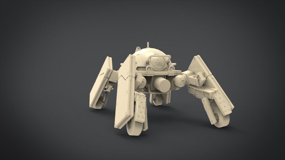 Logicoma futuristic robot Low-poly 3D model_35