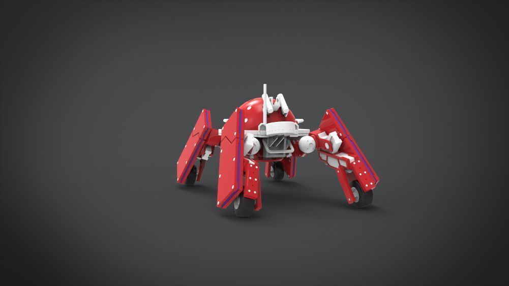 Logicoma futuristic robot Low-poly 3D model_16