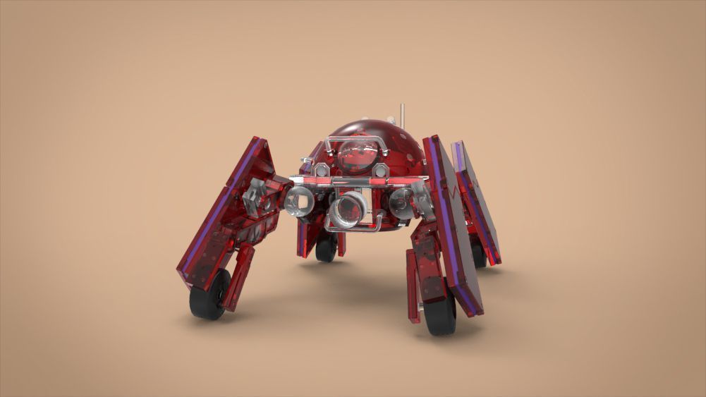Logicoma futuristic robot Low-poly 3D model_18