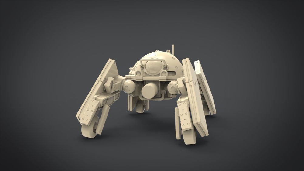 Logicoma futuristic robot Low-poly 3D model_37