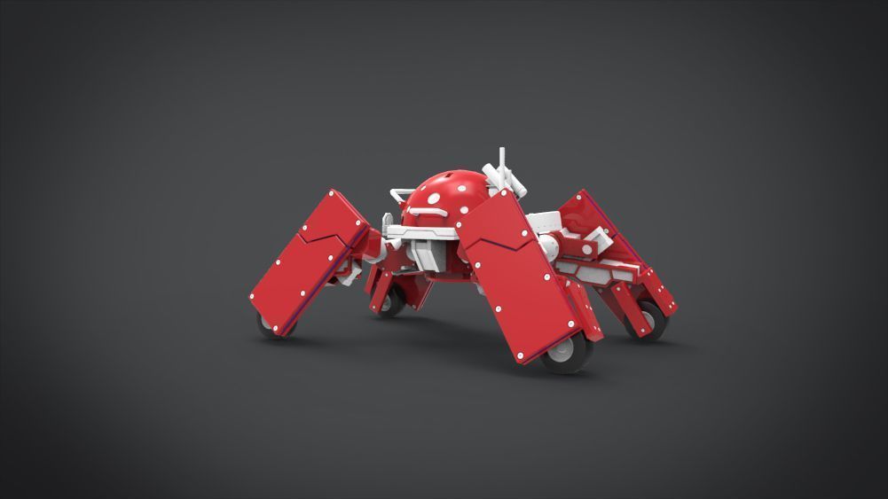 Logicoma futuristic robot Low-poly 3D model_12
