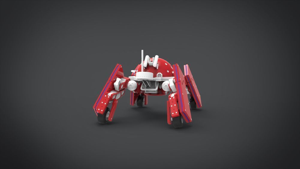Logicoma futuristic robot Low-poly 3D model_5